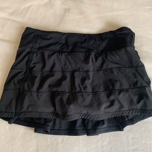Black Lululemon athletic tennis skirt. Great condition size 6